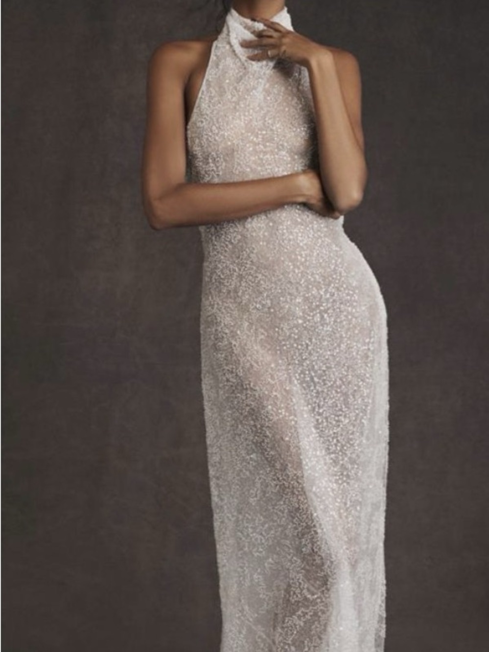 Katherine Tash “Bianca” Wedding Dress - Elegant Halter Wedding Gown in Ivory